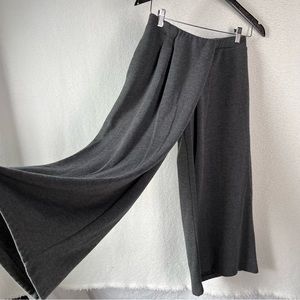 Coin 1804 womens S super wide leg grey lounge pants culottes pockets microfiber